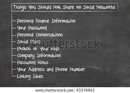 what you should not share on social media