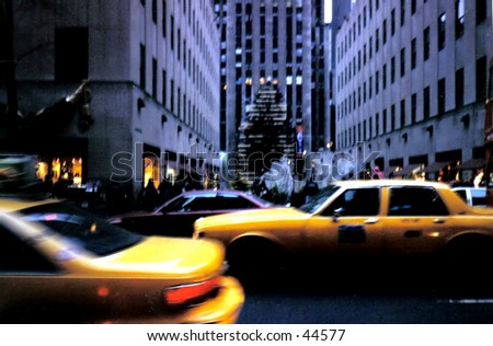Manhattan Madness  - the blur of NY City taxi cabs