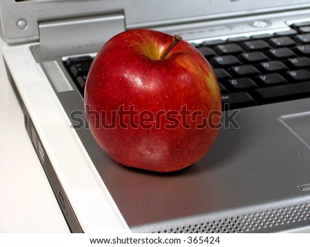 Laptop and apple
