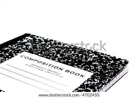 Composition notebook for school with black and white abstract cover