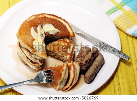 pancakes clip art. breakfast of pancakes and