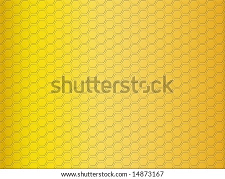 Gold gradient background with honeycomb pattern
