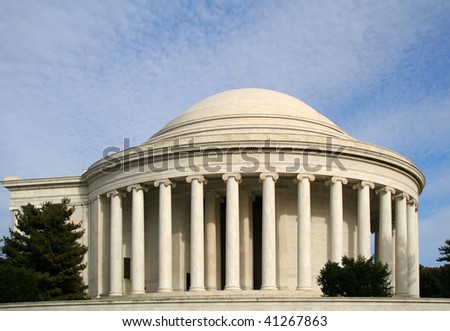 The Jefferson Memorial monument in Washington DC