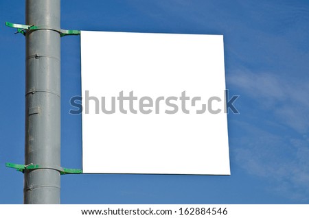 Blank billboard on blue sky for your advertisement