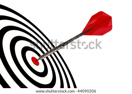 target logo with arrow. stock photo : A dart arrow