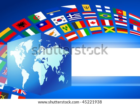 World+flags+banner