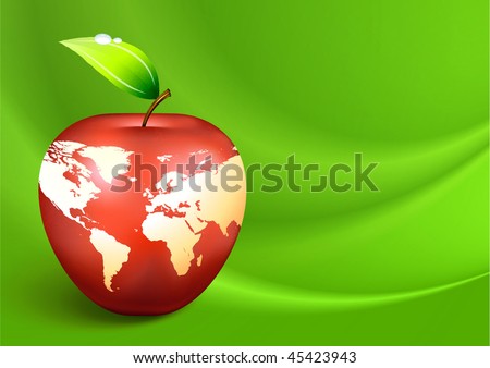 apple globe background