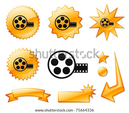 film reel clipart. stock vector : Film Reel Icon
