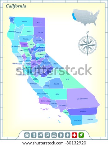 California+state+map+outline