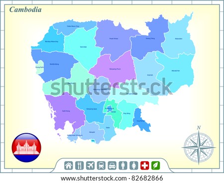 stock vector : Cambodia Map