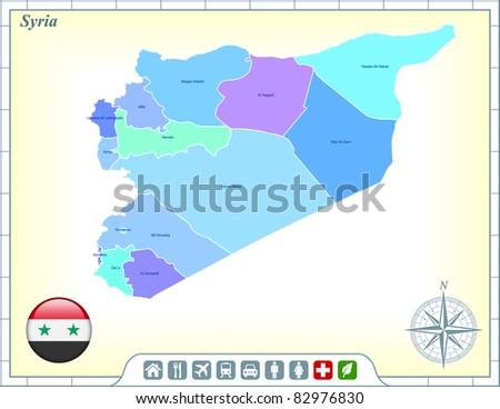 stock vector : Syria Map with