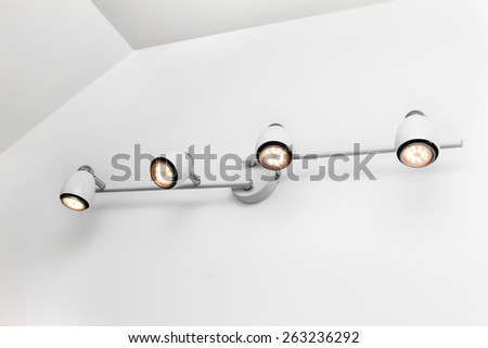 led wall lights in white bright interior