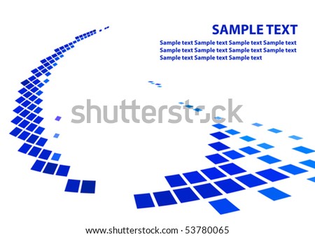 Techno Abstract Pattern Of Blue Squares Techno Abstract Pattern Of Blue Squares Vector 53780065