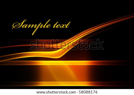 Abstract template with golden lines