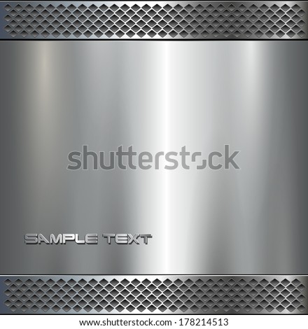 Background , polished metal texture, vector.