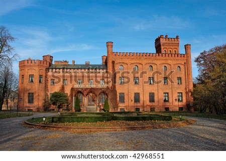 Old, kings castle in Rzucewo, Poland.