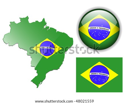 Brazilian Flag Outline. Brazilian flag,