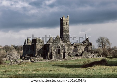 Quin Abbey ruin, County Clare, Ireland
