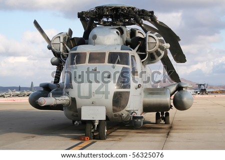 Heavy military transport helicopter