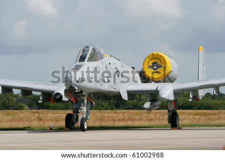 VOLKEL, THE NETHERLANDS - JUNE 20: US Air Force A-10 Thunderbolt on display at the annual Dutch Air Force Open Day June 20, 2009 in Volkel, The Netherlands