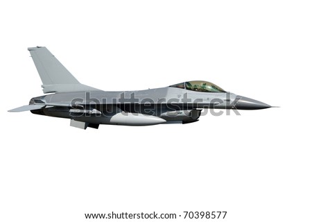 isolated F-16 jet fighter plane isolated F-16 jet fighter plane