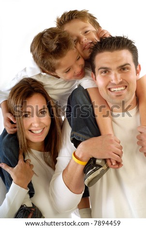 A Family Hugging