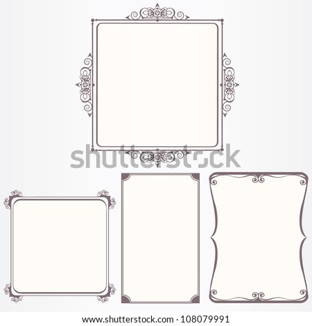 Ornate vintage frame set Ornate vintage frame set