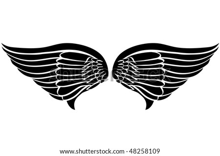 stock photo Eagle tattoo wings