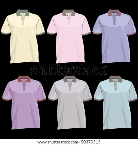 Polo Shirt Outline. stock vector : Polo shirt