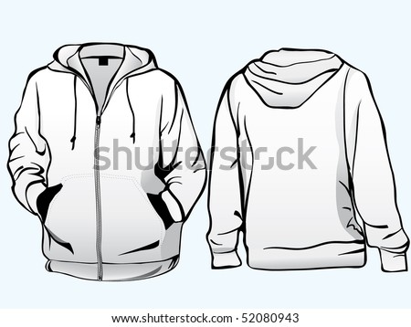 sweatshirt vector template. stock vector : Hoodie or