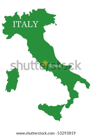 Italy Map Stock Vector Illustration 53293819 : Shutterstock