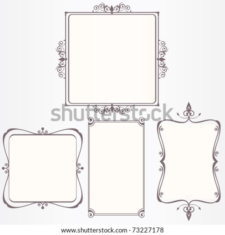 Ornate vintage frame set Ornate vintage frame set