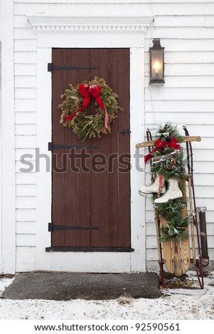 Old Christmas Door