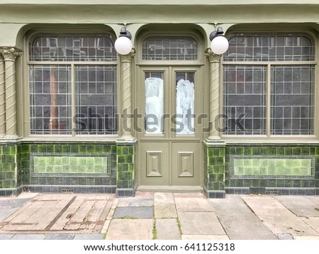 Period tiled with saloon pub bar building exterior