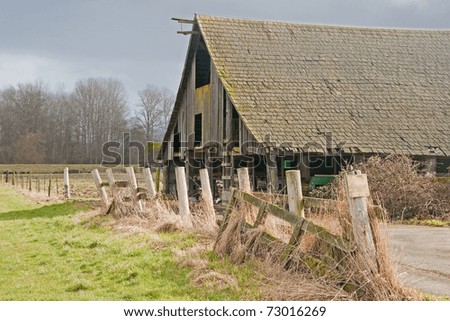 Old Barn and Fence Posts of Skagit County