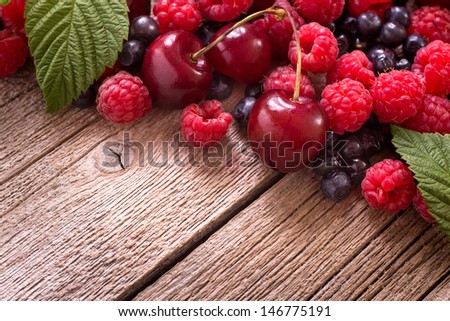 Berry mix from the upper right corner