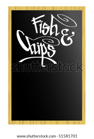 clip art fish and chips. stock vector : Menu - Fish amp;