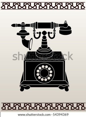 Europe  Vector Free on Stock Vector Ancient Telephone Stencil Vector Illustration For Design