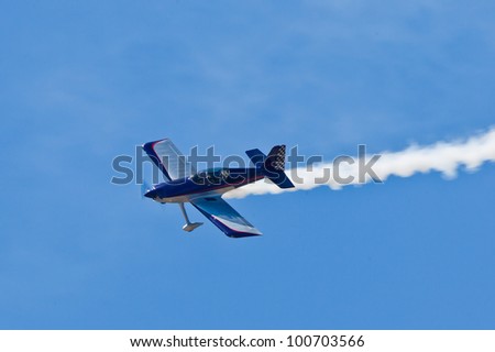 SANTA ROSA, CA - AUG 20: Eric Hansen and Ken Fowler demonstrate precision, speed, and high performance aerobatics during the Wings Over Wine Country Air Show, on August 20, 2011, Santa Rosa, CA.