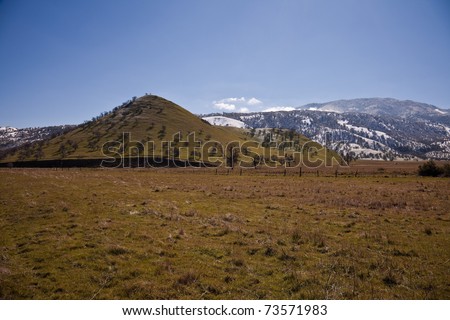 Southern California Landscape.  Sierra Nevada mountain range in Southern California.