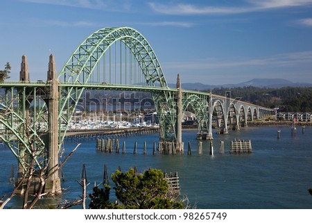 Yaquina Bay Bridge, 1936, Newport, Oregon Coast, Oregon U.S.A.