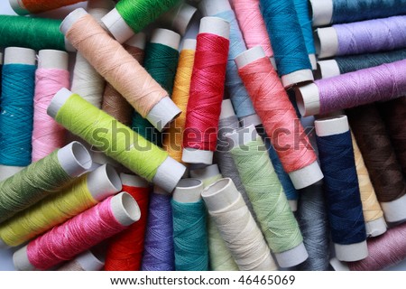 Cotton threads in a large assortment of colors, suitable for a wide range of sewing or embroidery projects