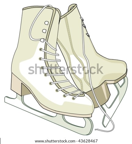 Ice Skating Shoes Stock Vector Illustration 43628467 : Shutterstock