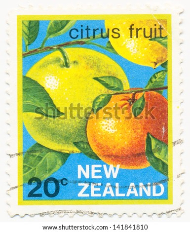 NEW ZEALAND - CIRCA 1983: A stamp printed in New Zealand, shows citrus fruit, circa 1983