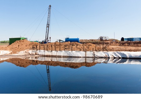 Sewage water generated during the drilling of oil wells in Russia