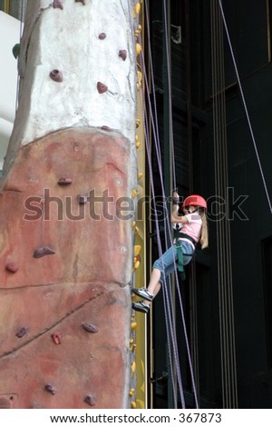 Climbing Wall with Youth Climber