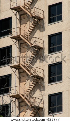 Stair detail of fire escape