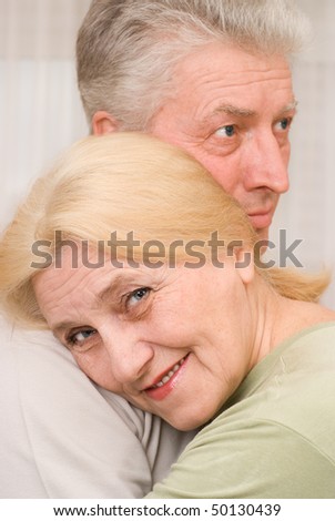 portrait of a beautiful and happy old couple