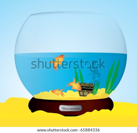 Clip Art Fish Bowl. stock vector : fish tank