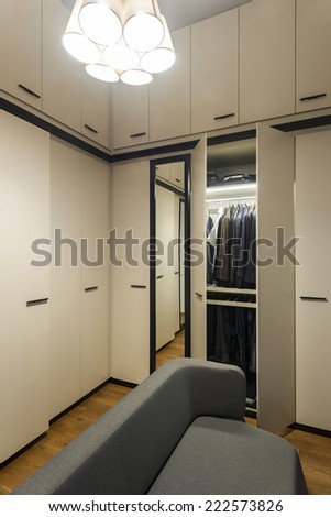 Modern closet room interior